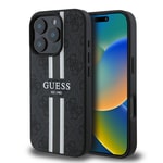 Apple iPhone 16 Pro Max Kılıf Guess Orjinal Lisanslı M-safe Şarj Özellikli 4G Şerit Tasarımlı Printed Kapak