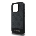 Apple iPhone 16 Pro Max Kılıf Guess Orjinal Lisanslı PU Deri Şerit Logo Dizaynlı Kapak