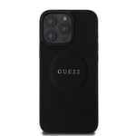 Apple iPhone 16 Pro Max Kılıf Guess Orjinal Lisanslı M-safe Şarj Özellikli Yazı Logolu Saffiano Classic Kapak