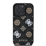 Apple iPhone 16 Pro Max Kılıf Guess Orjinal Lisanslı M-safe Şarj Özellikli 4G Desenli Yazı Logolu Peony Kapak
