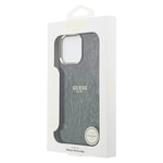 Apple iPhone 16 Pro Max Kılıf Guess Orjinal Lisanslı M-safe Şarj Özellikli Yazı Logolu Python Desenli Kapak