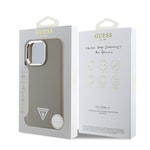 Apple iPhone 16 Pro Max Kılıf Guess Orjinal Lisanslı M-safe Şarj Özellikli Grained Triangle Kapak