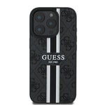 Apple iPhone 16 Pro Max Kılıf Guess Orjinal Lisanslı M-safe Şarj Özellikli 4G Şerit Tasarımlı Printed Kapak