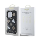 Apple iPhone 16 Pro Max Kılıf Guess Orjinal Lisanslı M-safe Şarj Özellikli 4G Desenli Yazı Logolu Peony Kapak