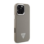 Apple iPhone 16 Pro Max Kılıf Guess Orjinal Lisanslı M-safe Şarj Özellikli Grained Triangle Kapak