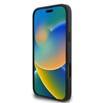 Apple iPhone 16 Pro Max Kılıf Guess Orjinal Lisanslı M-safe Şarj Özellikli PU Üçgen Logo 4G Desenli Kapak