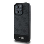 Apple iPhone 16 Pro Max Kılıf Guess Orjinal Lisanslı PU Deri Şerit Logo Dizaynlı Kapak