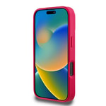 Apple iPhone 16 Pro Max Kılıf Guess Orjinal Lisanslı M-safe Şarj Özellikli Taneli Çiçek Tasarımlı Metal Yazı Logolu Kapak
