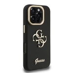 Apple iPhone 16 Pro Max Kılıf Guess Orjinal Lisanslı Grained Yazı Logolu Kamera Standlı Kapak