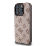 Apple iPhone 16 Pro Max Kılıf Guess Orjinal Lisanslı M-safe Şarj Özellikli Yazı Logolu Peony Kapak