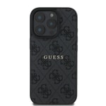 Apple iPhone 16 Pro Max Kılıf Guess Orjinal Lisanslı M-safe Şarj Özellikli 4G Desenli Yazı Logolu Kapak