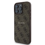 Apple iPhone 16 Pro Max Kılıf Guess Orjinal Lisanslı M-safe Şarj Özellikli 4G Desenli Yazı Logolu Kapak
