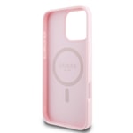 Apple iPhone 16 Pro Max Kılıf Guess Orjinal Lisanslı M-safe Şarj Özellikli Yazı Logolu Grained Kapak