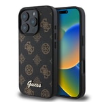Apple iPhone 16 Pro Max Kılıf Guess Orjinal Lisanslı M-safe Şarj Özellikli Yazı Logolu Peony Kapak