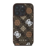 Apple iPhone 16 Pro Max Kılıf Guess Orjinal Lisanslı M-safe Şarj Özellikli 4G Desenli Yazı Logolu Peony Kapak