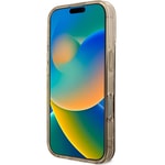 Apple iPhone 16 Pro Max Kılıf Guess Orjinal Lisanslı M-safe Şarj Özellikli IML Peony ve 4G Desenli Klasik Logolu Kapak