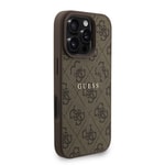 Apple iPhone 16 Pro Max Kılıf Guess Orjinal Lisanslı M-safe Şarj Özellikli PU Deri Bilek Askı İpli Yazı Logolu Kapak