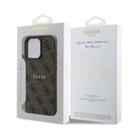 Apple iPhone 16 Pro Max Kılıf Guess Orjinal Lisanslı M-safe Şarj Özellikli 4G Desenli Yazı Logolu Kapak