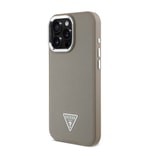 Apple iPhone 16 Pro Max Kılıf Guess Orjinal Lisanslı M-safe Şarj Özellikli Grained Triangle Kapak
