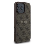 Apple iPhone 16 Pro Max Kılıf Guess Orjinal Lisanslı M-safe Şarj Özellikli 4G Desenli Yazı Logolu Kapak