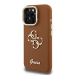 Apple iPhone 16 Pro Max Kılıf Guess Orjinal Lisanslı Grained Yazı Logolu Kamera Standlı Kapak