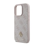 Apple iPhone 16 Pro Max Kılıf Guess Orjinal Lisanslı Gül Baskılı Büyük Metal Logo Dizaynlı Kapak