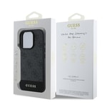 Apple iPhone 16 Pro Max Kılıf Guess Orjinal Lisanslı PU Deri Şerit Logo Dizaynlı Kapak