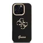 Apple iPhone 16 Pro Max Kılıf Guess Orjinal Lisanslı Grained Yazı Logolu Kamera Standlı Kapak