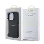 Apple iPhone 16 Pro Max Kılıf Guess Orjinal Lisanslı M-safe Şarj Özellikli Yazı Logolu Grained Kapak