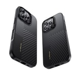 Apple iPhone 16 Pro Max Kılıf Karbon Fiber M-safe Şarj Özellikli Kamera Kontrol Butonlu Benks Hybrid ArmorPro Montage Kevlar Kapak