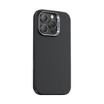 Apple iPhone 16 Pro Max Kılıf Karbon Fiber M-safe Şarj Özellikli Kamera Kontrol Butonlu Benks Hybrid ArmorPro 600D Kevlar Kapak