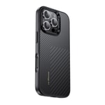 Apple iPhone 16 Pro Max Kılıf Karbon Fiber M-safe Şarj Özellikli Kamera Kontrol Butonlu Benks Hybrid ArmorPro Montage Kevlar Kapak