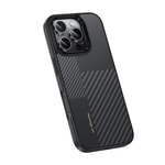 Apple iPhone 16 Pro Max Kılıf Karbon Fiber M-safe Şarj Özellikli Kamera Kontrol Butonlu Benks Hybrid ArmorPro Montage Kevlar Kapak