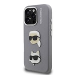 Apple iPhone 16 Pro Max Kılıf Karl Lagerfeld Orjinal Lisanslı K&C Heads Pin Kapak