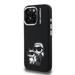Apple iPhone 16 Pro Max Kılıf Karl Lagerfeld Orjinal Lisanslı Karl & Choupette Sketch Logo Sililkon Kapak