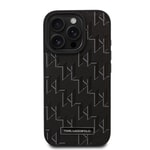 Apple iPhone 16 Pro Max Kılıf Karl Lagerfeld Orjinal Lisanslı M-safe Şarj Özellikli KL Yazılı Hot Stamp Kapak