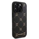 Apple iPhone 16 Pro Max Kılıf Karl Lagerfeld Orjinal Lisanslı M-safe Şarj Özellikli PU Deri Karl Heads Desenli Klasik Logolu Kapak
