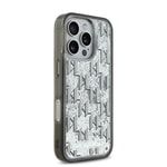 Apple iPhone 16 Pro Max Kılıf Karl Lagerfeld Orjinal Lisanslı Simli KL Yazılı Monogram Gradient Kapak