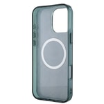 Apple iPhone 16 Pro Max Kılıf Lacoste Orjinal Lisanslı M-safe Şarj Özellikli IML Baskılı Gümüş Timsah Logolu Monogram Kapak