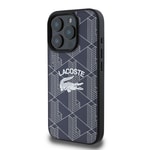 Apple iPhone 16 Pro Max Kılıf Lacoste Orjinal Lisanslı M-safe Şarj Özellikli Mono Vintage Logo Kapak