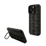 Apple iPhone 16 Pro Max Kılıf Lacoste Orjinal Lisanslı M-safe Şarj Özellikli Standlı PU Deri Karışık Monogram Desenli Kapak