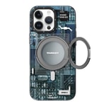 Apple iPhone 16 Pro Max Kılıf M-safe Şarj Özellikli Youngkit 360° Standlı Technology Serisi Kapak