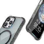 Apple iPhone 16 Pro Max Kılıf M-safe Şarj Özellikli Taşlı ve Simli Tasarım Mutural Blink Kapak