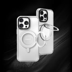 Apple iPhone 16 Pro Max Kılıf M-safe Şarj Özellikli Parmak Ring Standlı Youngkit Pivot Serisi Kapak