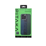 Apple iPhone 16 Pro Max Kılıf M-safe Şarj Özellikli Lumintex Teknolojili Fosforlu Aramid Fiber Pitaka Tactile Woven Aries Serisi Credit Card Kapak