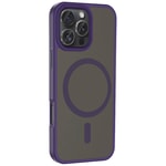 Apple iPhone 16 Pro Max Kılıf M-Safe Şarj Özellikli Şeffaf Zore Folk Sert Kapak
