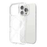 Apple iPhone 16 Pro Max Kılıf M-safe Şarj Özellikli Şeffaf Sert PC Zore Embos Kapak