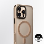 Apple iPhone 16 Pro Max Kılıf M-safe Şarj Özellikli Cam Arka Yüzey TPU Youngkit Gemstone Serisi Kapak