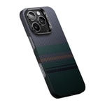 Apple iPhone 16 Pro Max Kılıf M-safe Şarj Özellikli Karbon Fiber Tasarımlı Benks Aurora ArmorAir Kevlar Kapak