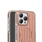 Apple iPhone 16 Pro Max Kılıf M-safe Şarj Özellikli Oyuklu Tasarım Mutural Bumpy Clear Kapak
